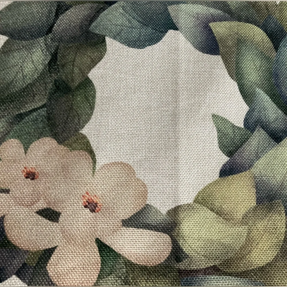Floral Wreath Accent Pillow Cover